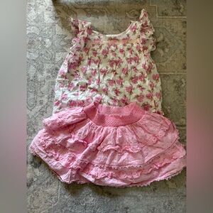LoveshackFancy American Girl Girls Floral Ruffle Top and Skirt size 7